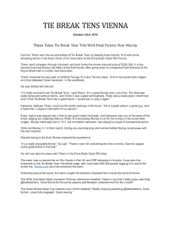 TIE BREAK TENS VIENNA