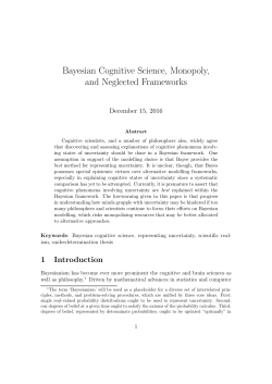 Bayesian Cognitive Science, Monopoly, and - Philsci