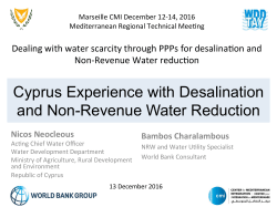 Cyprus Experience with Desalination and Non