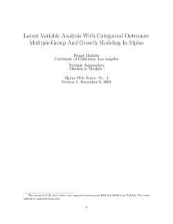 Latent Variable Analysis With Categorical Outcomes
