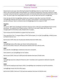 CaringBridge Timeline