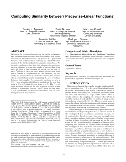 Computing similarity between piecewise