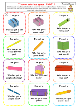 I have- who has game PART 1