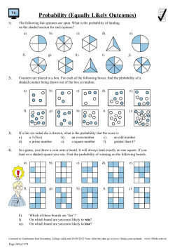 Probability Equally Likely Outcomes L6