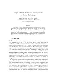 Unique Solutions to Hartree-Fock Equations for
