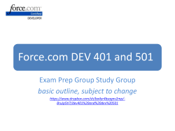 Force.com DEV 401 and 501