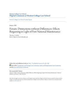 Effects Bargaining in Light of First National Maintenance