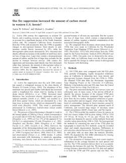 Has fire suppression increased the amount of carbon stored in