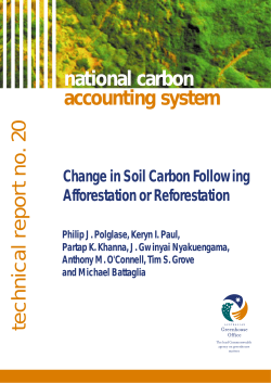 Change in Soil Carbon Following Afforestation or Reforestation