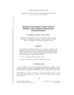 Regularity of the Solution of Some Unilateral Boundary Value