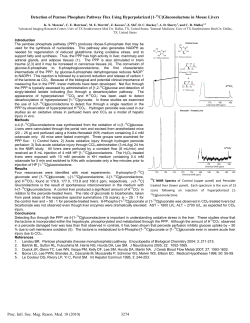 Detection of Pentose Phosphate Pathway Flux Using