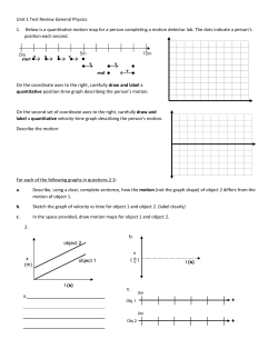 Unit 1 Test Review General Physics