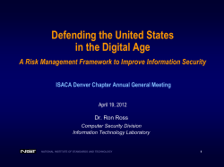 NIST - ISACA Denver