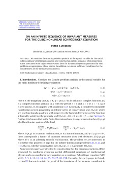 on an infinite sequence of invariant measures for the cubic
