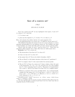 face of a convex set