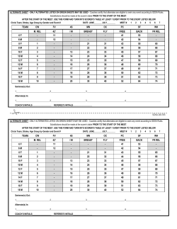 ALTERNATE SHEET - ONLY ALTERNATES LISTED ON GREEN
