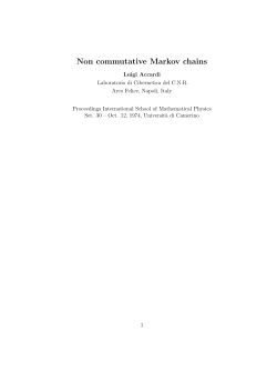 Non commutative Markov chains - ART