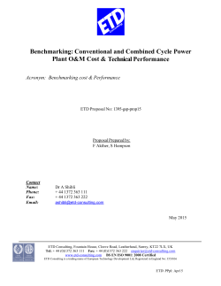 Benchmarking: Conventional and Combined Cycle Power Plant