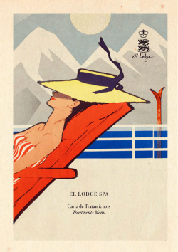 EL LODGE SPA Carta de Tratamientos Treatments Menu