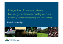 Integration of process oriented hydrologic and water quality models