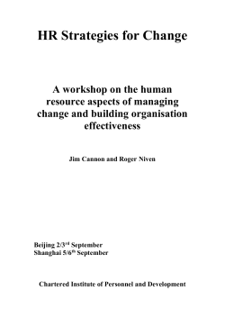 HR Strategies for Change - China Financial Services