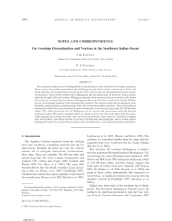 NOTES AND CORRESPONDENCE On Sverdrup