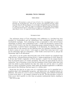 HIGHER CECH THEORY TIBOR BEKE Abstract. We introduce a