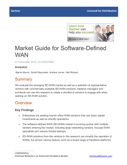 Market Guide for Software-Defined WAN