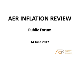 Public Inflation Forum - Australian Energy Regulator