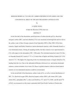 BIOGEOCHEMICAL CYCLING OF CARBON DIOXIDE IN