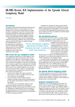 Implementation of the Episode Clinical Complexity Model