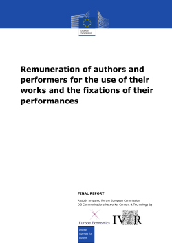 Remuneration of authors and performers for the use of their