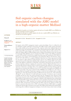 Soil organic carbon changes simulated with the AMG model in a