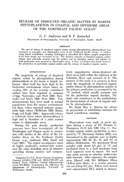 release of dissolved organic matter by marine phytoplankton in