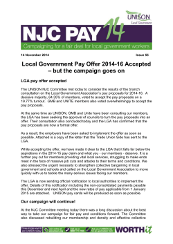 NJC Pay 2014 Bulletin Issue 55