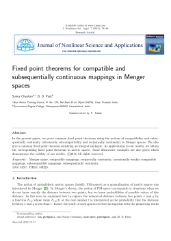 Fixed point theorems for compatible and subsequentially