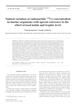 Natural variation of radionuclide 1 3 7 ~ s