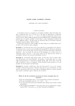 MATH 3/5680: MARKOV CHAINS 1. Basic