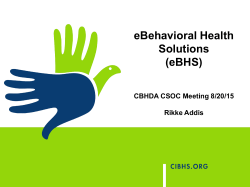 eBHS - County Behavioral Health Directors Association of California