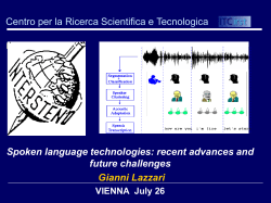 Spoken language technologies