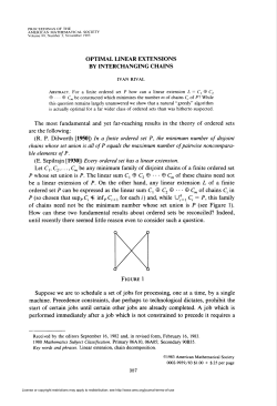 optimal linear extensions by interchanging chains