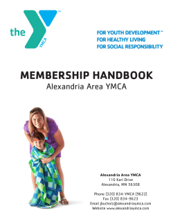 membership handbook - Alexandria Area YMCA