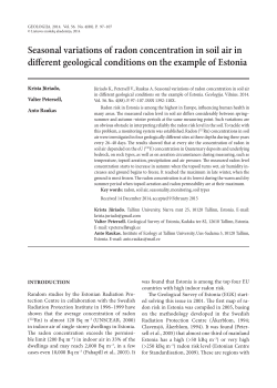 Seasonal variations of radon concentration in soil air