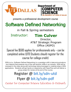 Software Defined Networking