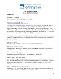 Plant Coverage Worksheet - Sacramento County Water Resources