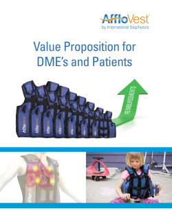 Value Proposition for DME`s and Patients