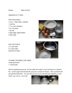 Baba au Rum - The Pleasing Plate