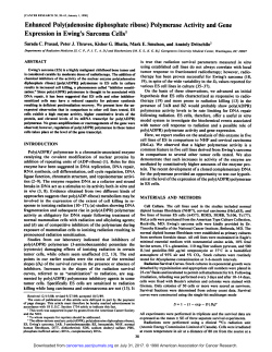 Enhanced Poly(adenosine diphosphate ribose) Polymerase Activity