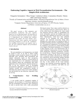 Embracing Cognitive Aspects in Web Personalization Environments