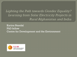 Lighting the Path towards Gender Equality? Learning from